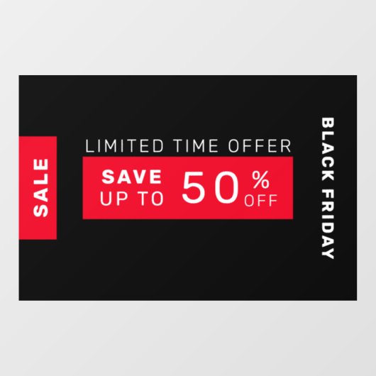 Black Friday Sale Fensteraufkleber (Blatt)
