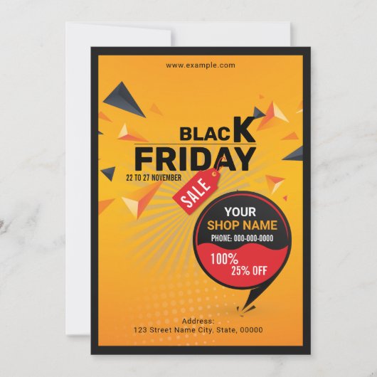 Black Friday Sale Flyer Einladung (Vorderseite)
