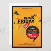 Black Friday Sale Flyer Einladung (Vorne/Hinten)