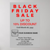 Black Friday Sale Grau Poster (Vorne)