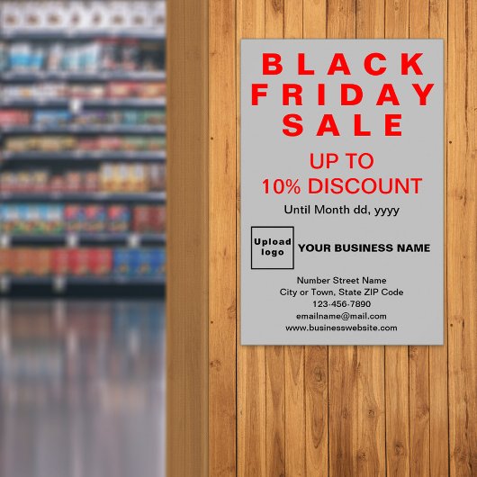 Black Friday Sale Grau Poster