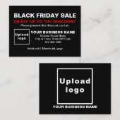 Black Friday Sale mit Black Discount Card Rabattkarte (Vorne/Hinten)