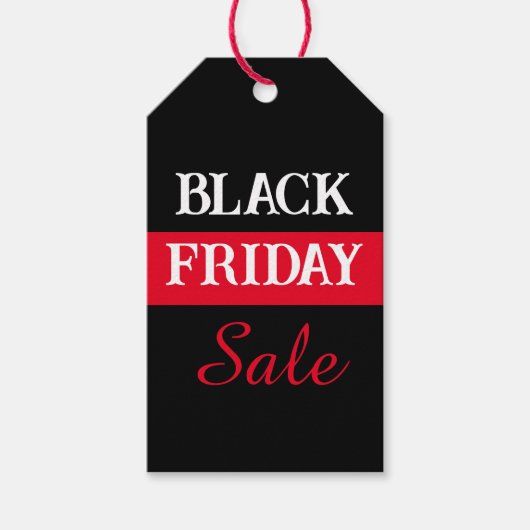 Black Friday Sale % Rabatt Geschenkanhänger (Vorderseite)