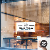 Black Friday Sale und Business-Logo Fensteraufkleber (Café-Fenster)