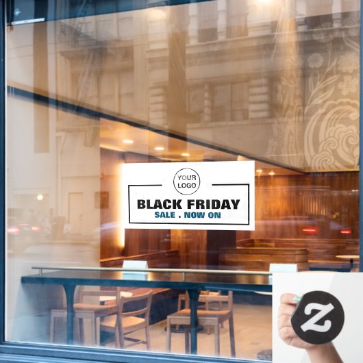 Black Friday Sale und Business-Logo Fensteraufkleber (Café-Fenster)