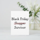 Black Friday Shopper Survivor Ausrüstung und T - S Postkarte (Stehend Vorderseite)