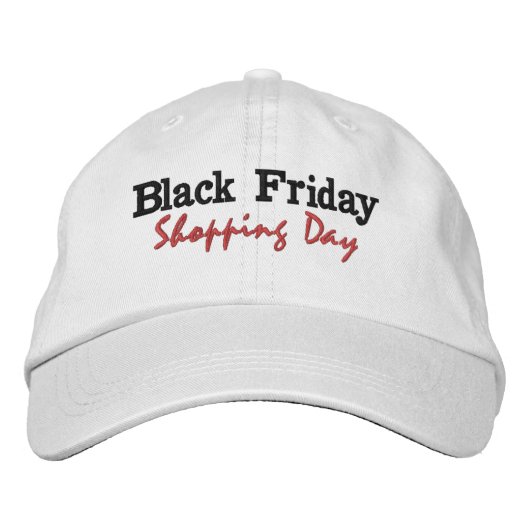 Black Friday = Shopping Day Bestickte Baseballkappe (Vorderseite)