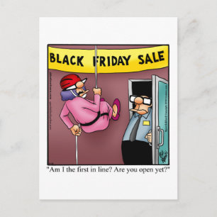 Black Friday Shopping Spaß Postcard Feiertagspostkarte