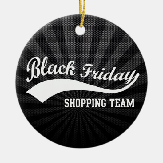 Black Friday Shopping Team Keramik Ornament (Vorne)