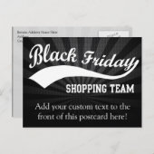Black Friday Shopping Team Postkarte (Vorne/Hinten)