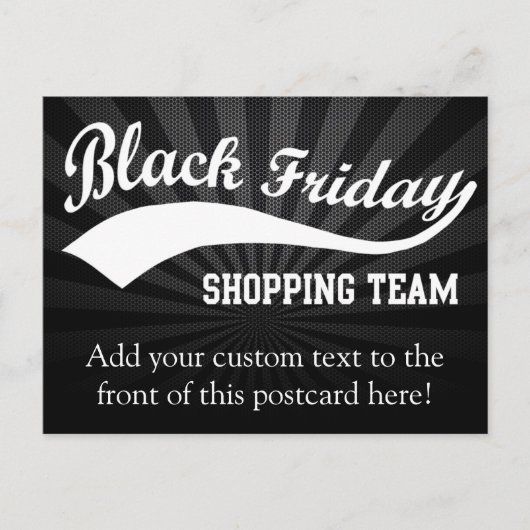 Black Friday Shopping Team Postkarte (Vorderseite)