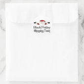 Black Friday Shopping Team Runder Aufkleber (Tasche)