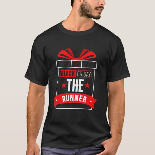 Black Friday Shopping Team Runner Matching Couples T-Shirt (Vorderseite)