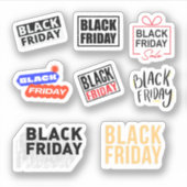 Black Friday Stickers Aufkleber (Vorderseite)