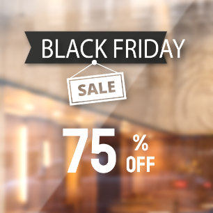 Black Friday Store Sale Black and White Fensteraufkleber