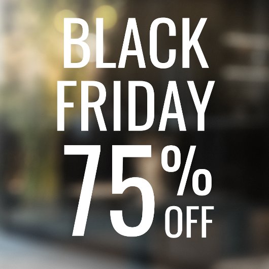 Black Friday Store Sale | Business Minimal White Fensteraufkleber