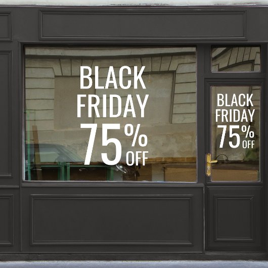 Black Friday Store Sale | Business Minimal White Fensteraufkleber