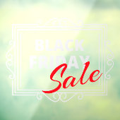 Black Friday Store Sale Rot und Weiß Fensteraufkleber (Blatt 3)