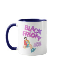 Black Friday Tasse - Blau-weiße Kaffeetasse | 40% 