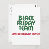 Black Friday Team: Offizieller Schnäppchenjäger Postkarte (Vorne/Hinten)