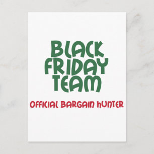 Black Friday Team: Offizieller Schnäppchenjäger Postkarte