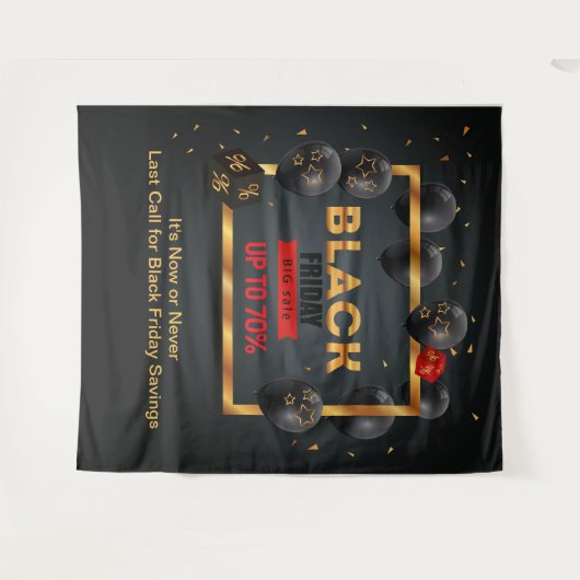 Black Friday  Wandteppich (Vorderseite (Horizontal))