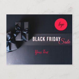 Black Friday Werbeaktion Postcard Ankündigungspostkarte