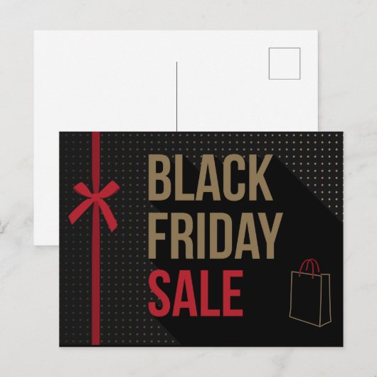 Black Friday Werbeaktionen Postkarte (Vorne/Hinten)