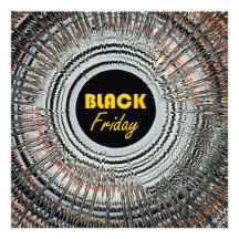 Black Friday-Werbung mit origineller Spin-Art