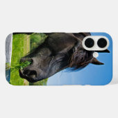 Black Friesian Horse Case-Mate iPhone Hülle (Rückseite (Horizontal))
