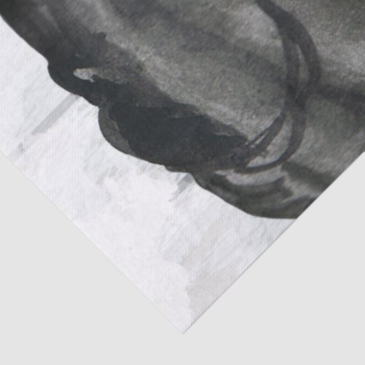 Black Friesian Horse Decoupage Seidenpapier (Detail)