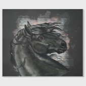 Black Friesian Horse Geschenkpapier (Flach)