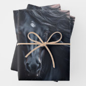 Black Friesian Horse Geschenkpapier Set (Beispiel)
