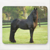 Black Friesian Horse Mousepad (Vorne)