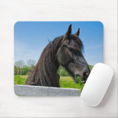 Black Friesian Horse Mousepad (Mit Mouse)