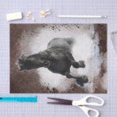 Black Friesian Horse Seidenpapier (Handwerk)