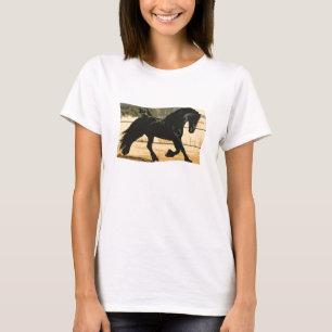 Black Friesian Horse T - Shirt