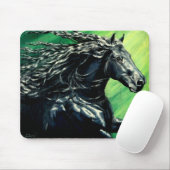 Black Friesian Stalliion Mousepad (Mit Mouse)