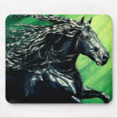 Black Friesian Stalliion Mousepad (Vorne)
