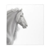 Black Friesian Stallion Horse Notizblock (Vorderseite)
