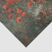 Black Friesian Stallion Red Poppies Decoupage Seidenpapier (Ausschnitt)