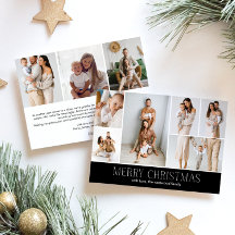 BLACK Frohe Weihnachten CHIC 9 Collage Multi-Foto