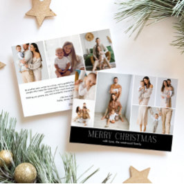 BLACK Frohe Weihnachten CHIC 9 Collage Multi-Foto