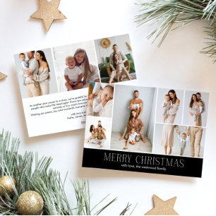 BLACK Frohe Weihnachten CHIC 9 Collage Multi-Foto