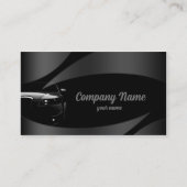 Black Front Car in Metal Curves Visitenkarte (Vorderseite)