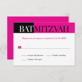 Black Fuchsia Block Bat Mitzvah Antwort UAWG (Vorne/Hinten)