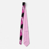 Black Fuchsia Pink Camouflage Neck Tie Krawatte (Rückseite)