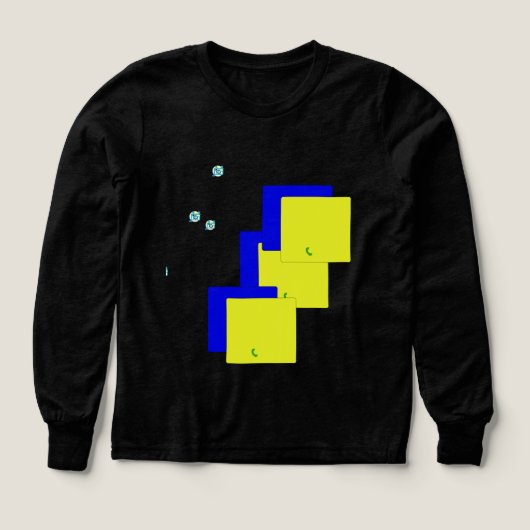 black full sleeves t -shirt square dessigned (Design Vorderseite)