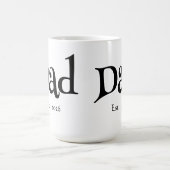 Black Fun Bold Simple Dad Established Neuer Vater Kaffeetasse (Mittel)