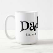 Black Fun Bold Simple Dad Established Neuer Vater Kaffeetasse (Links)